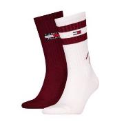 Tommy Hilfiger Strømper 2P Men Uni TJ Sport Socks Hvit/Rød Str 43/46 H...