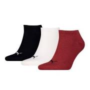 Puma Strømper 3P Sneaker Socks Svart/Vinrød Strl 35/39