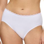 Triumph Truser Feel Of Cotton Midi Brief Hvit bomull 42 Dame
