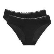 Triumph Truser 2P Feel Of Cotton Tai Brief Svart bomull 44 Dame