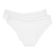 Triumph Truser 2P Feel Of Cotton Tai Brief Hvit bomull 40 Dame