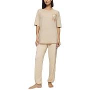 Triumph Endless Comfort Long Sleeve Pyjama Krem 36 Dame