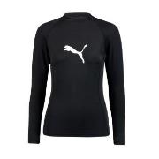 Puma Women Swim Rash Guard Svart Medium Dame