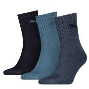 Puma Strømper 3P Short Crew Unisex Socks Svart/Blå Strl 35/39