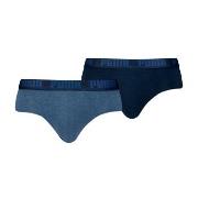 Puma 2P Men Everyday Brief Jeansblå bomull X-Large Herre