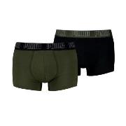 Puma 2P Men Everyday Trunks Svart/Grønn bomull Small Herre