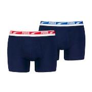 Puma 2P Men Multi Logo Boxer Marine bomull Medium Herre