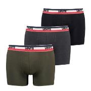 Levis 3P Logo Boxer Brief Svart/Grønn bomull Small Herre