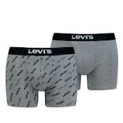 Levis 2P Logo Aop Boxer Brief Grå bomull Large Herre