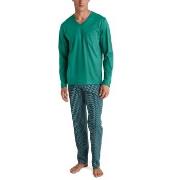 Calida Relax Imprint 3 Pyjamas Blå bomull XX-Large Herre