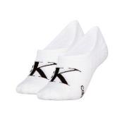 Calvin Klein Strømper 2P Women Monogram Footie Socks Hvit Str 39/42 Da...