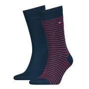 Tommy Hilfiger Strømper 2P Men Sock Stripe Rødstripet Str 47/49 Herre