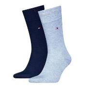 Tommy Hilfiger Strømper 2P Men Classic Sock Blå/Lysblå Str 39/42 Herre