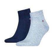 Tommy Hilfiger Strømper 2P Men Quarter Sock Blå/Lysblå Str 43/46 Herre