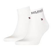 Tommy Hilfiger Strømper 2P Men Tab Quarter Socks Hvit Str 43/46 Herre