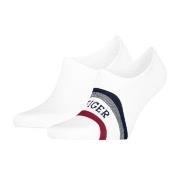 Tommy Men Tab Footie Socks Strømper 2P Hvit Str 43/46