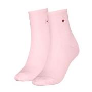 Tommy Hilfiger Strømper 2P Women Shine Short Socks Lysrosa Str 35/38 D...