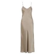 Damella Long Silk Nightdress Svart silke X-Large Dame