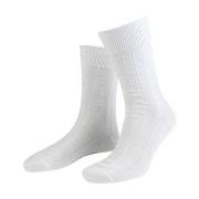 Amanda Christensen Strømper 3P Grade Wide Rib Ankle Socks Hvit Str 39/...