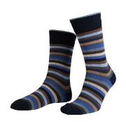 Amanda Christensen Strømper True Block Stripe Ankle Sock Marine Str 39...