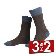 Amanda Christensen Strømper True Contrast Ankle Sock Brun Str 43/46
