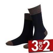 Amanda Christensen Strømper True Contrast Ankle Sock Svart/brun Str 39...
