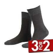 Amanda Christensen Strømper True Stripe Ankle Sock Grå Str 39/42