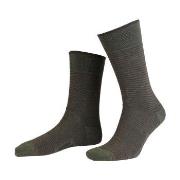 Amanda Christensen Strømper True Stripe Ankle Sock Oliven Str 43/46