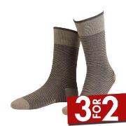 Amanda Christensen Strømper True Stripe Ankle Sock Lysbrun  Str 47/50