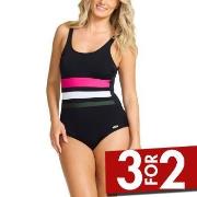Damella Annabella Chlorine Resistent Swimsuit Svart/Rosa polyester 46 ...