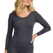 Damella Wool And Silk Long Sleeve Top Mørkgrå  ull 42 Dame