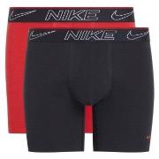 Nike 2P Elite Cotton Stretch Boxer Brief Svart/Rød Large Herre