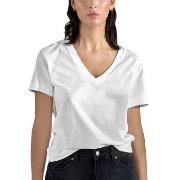 Bread and Boxers V-Neck Regular Tee Hvit økologisk bomull Medium Dame