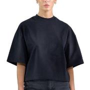 Bread and Boxers Womens Heavy Tee Svart økologisk bomull X-Large Dame