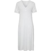 Damella Bamboo Plain Lace Short Sleeve Nightdress Elfenben Bambus X-La...