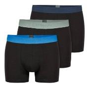 Schiesser 3P 95-5 Organic Cotton Woven Shorts Svart/Blå bomull Large H...