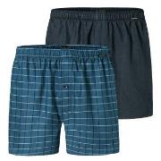Schiesser 2P Boxershorts multipack Blå bomull 3XL Herre