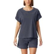 Schiesser Casual Nightwear Short Pyjama Set Mørkgrå  bomull 40 Dame