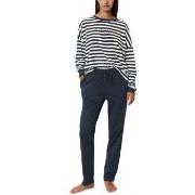 Marc O Polo Women Pyjama Set Hvit/Marine bomull X-Large Dame