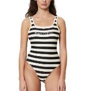 Marc O Polo Stripe Swimsuit Hvit/Svart Large Dame