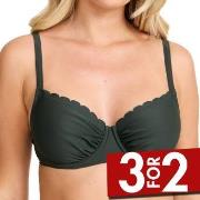 Damella Grace Wavy Bikini Bra Mørkgrørnn  B/C 36 Dame