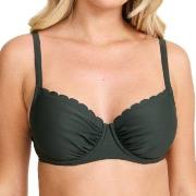 Damella Grace Wavy Bikini Bra Mørkgrørnn  D/E 36 Dame