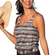 Wiki Puerto Rico Tankini Top Brun mønstret E/F XL Dame