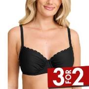 Damella Grace Wavy Bikini Bra Svart D/E 40 Dame