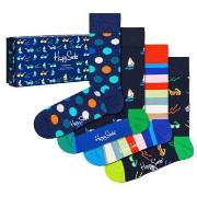 Happy socks Strømper 4P Navy Gift Box 650 Blå Str 41/46
