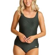 Damella Alice Textured Swimsuit Mørkgrørnn  nylon 44 Dame