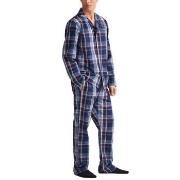 Gant Check Pajama Set Shirt And Pants Blå bomull Large Herre