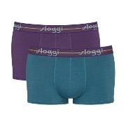 Sloggi 2P For Men Start Hip Lilla/Turkis bomull X-Large Herre