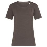 Stedman Claire Relaxed Women Crew Neck Sjokolade ringspunnet bomull Me...