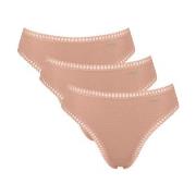 Sloggi Truser 3P GO Crush High Leg Briefs Lysbrun  bomull XX-Large Dam...